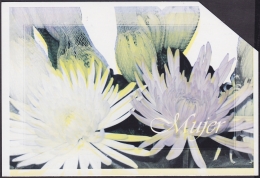 2010-EP-32 CUBA. POSTAL STATIONERY. 2010. Ed.108. WOMAN DAY. DIA DE LA MUJER. CUT ERROR. DOUBLE ENGRAVING FLOWER. FLORES - Covers & Documents