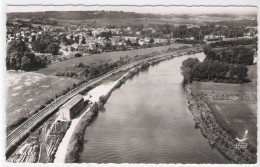 CPSM - 60  - EN AVION AU DESSUS DE....PRECY-SUR-OISE (Oise) - L'OISE - Précy-sur-Oise