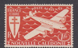 New Caledonia SG 281 1942 Free French Issue Airmail 1 F Orange MNH - Ongebruikt