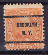 United States 1927 Mi. 268 F     6 C. President James A. Garfield Perf. 11x10½ Precancel "BROOKLYN N.Y." MH* - Precancels