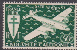 New Caledonia SG 286 1942 Free French Issue Airmail 50 F Green MNH - Nuovi