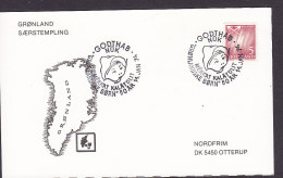Greenland Sonderstempel "Grøndlandske Børn" GODTHÅB 1974 Card Karte Nordlicht Stamp - Covers & Documents