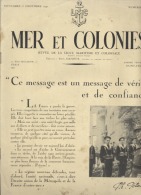 MER Et COLONIES - Revue De La Ligue Maritime Et Coloniale - PETAIN - 1940 - Numéro Spécial - 10 Scans - Guerra 1914-18