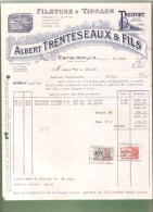 Facture- Filature & Tissage Albert TRENTESEAUX & FILS - Estaimpuis - 1949 - Drogisterij & Parfum