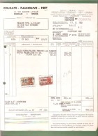 Facture- SA Colgate-Palmolive- Peet NV- Bruxelles  - 1951 - Savon - Droguerie & Parfumerie