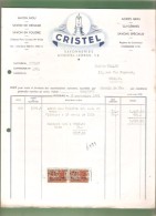 Facture- Savonneries A. CRISTEL-LEBRUN S.A.- Bruxelles  - 1951 (1) - Savon - Chemist's (drugstore) & Perfumery