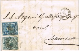 17976. Carta Entera ZARAGOZA 1876. Alfonso XII Impuesto Guerra - Cartas & Documentos