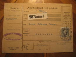Stockholm 1902 To Karlanda Packet Postage Card Stamp Cancel Sweden - Briefe U. Dokumente
