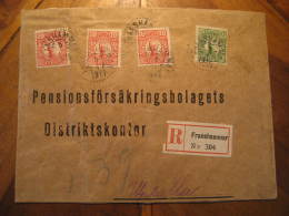 FRANSHAMMAR 1914 To Upsallar ? 4 Stamp On Registered Cover Sweden - Briefe U. Dokumente