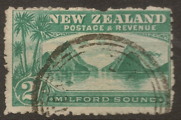 NZ 1898 2/- Milford P11 Wmk SG 316 U #UG85 - Usados
