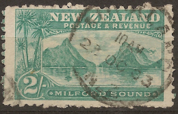 NZ 1898 2/- Milford P11 Wmk SG 316a U #UG84 - Usados