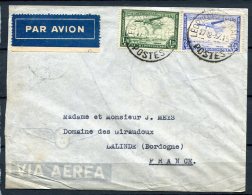 Belgian Congo 1937 - Air Mail Cover Leopoldville To Lalinde France - Brieven En Documenten