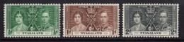 NYASALAND 1937 Coronation Omnibus Set - Mint Hinged - MH * - 5B802 - Nyassaland (1907-1953)