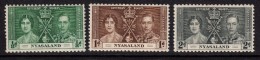 NYASALAND 1937 Coronation Omnibus Set - Mint Hinged - MH * - 5B803 - Nyassaland (1907-1953)