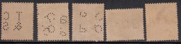 5 Perfins, Perfin, KG V Used, British India - Perforadas