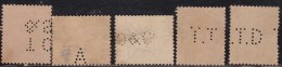 5 Perfins, Perfin, KG V Used, British India - Perforadas