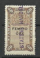 SCHWEDEN Sweden Ca 1895 Stempelmarke Revenue Tax 50 öre O - Fiscali