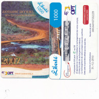 R *carte LIBERTE 1000F "Annuaire Officiel 2007" OPT NOUVELLE CALEDONIE N°000240107232239 - Nueva Caledonia