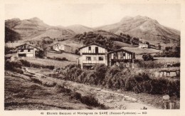 CPA     -     CHALETS BASQUES ET MONTAGNES DE SARE - Sare