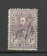 QUEENSLAND Stamp Duty Stempelmarke 1 Penny O - Gebraucht