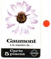 CARTE CINEMA-CINECARTE  GAUMONT Carte 5 Places - Cinécartes