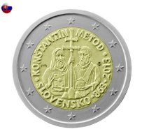 SLOVAQUIE 2013 / 2 EURO COMMEMORATIVE / CYRILLE & METHODE - Eslovaquia