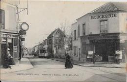 CPA Neuilly Sur Seine  Hauts De Seine Circulé Tramway Boucherie - Neuilly Sur Seine