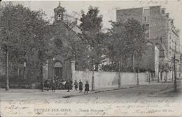 CPA Neuilly Sur Seine  Hauts De Seine Circulé Temple Protestant - Neuilly Sur Seine