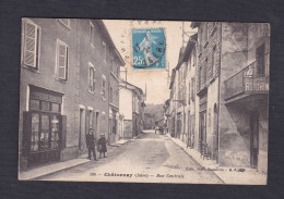 Prix Fixe Chatonnay (38) - Rue Centrale ( Animée Epicerie Bonnet Pneus  Hutchinson Ed. Noel Buraliste) - Châtonnay