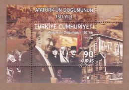 AC - TURKEY BLOCKS - 130th YEAR OF ATATURK'S BIRTH SOUVENIR SHEETLETS MNH 19 MAY 2011 - Hojas Bloque