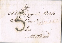 17986. Carta Entera Pre Filatelica ARANJUEZ (Madrid) 1816 - ...-1850 Prefilatelia