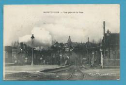 CPA - Chemin De Fer Arrivée Du Train En Gare MONTDIDIER 80 - Montdidier