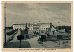 BUSTO ARSIZIO - PIAZZA VOLONTARI LIBERTA' - STAZIONE FF. SS. - VARESE - 1950 - Busto Arsizio