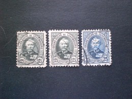 STAMPS LUSSEMBURGO 1891 EFFIGE GRAN DUCA ADOLFO 12 1 /2 CENT N.60 -- 62 (YVERT) - 1891 Adolfo De Frente