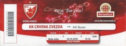 Sport Match Ticket UL000333 - Basketball: Crvena Zvezda (Red Star) Belgrade Vs Borac: 2009-04-09 - Match Tickets