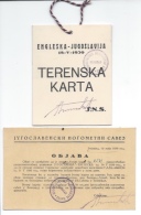 Sport Match Ticket UL000340 - Football (Soccer): Yugoslavia Vs England: 1939-05-18 - Eintrittskarten