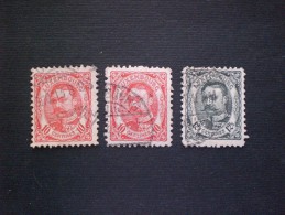 STAMPS LUSSEMBURGO 1906 GUGLIELMO N.74 - 74a - 75 (YVERT) - 1895 Adolfo Di Profilo