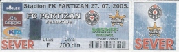 Sport Match Ticket UL000343 - Football (Soccer): Partizan Vs Sheriff: 2005-07-27 - Match Tickets