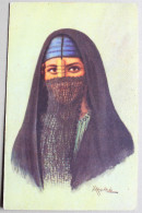 CPA Egypte Illustrateur A. Bishai Niqab Yashmask Femme Voilée - Personen