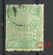 BRAZIL Brazilia O 1893 Michel 99 Newspaper Stamp Zeitungsmarke O READ! - Segnatasse