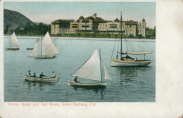 US SANTA BARBARA / Potter Hotel And Sail Boats / CARTE COULEUR - Santa Barbara