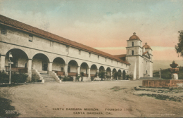 US SANTA BARBARA / Santa Barbara Mission Founded In 1786 / CARTE COULEUR - Santa Barbara