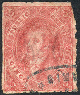 GJ.25B, 5c. 4th Printing, Worn Impression, Lilac Rose, With ROSARIO Cancel, Minor Defect. Catalog Value US$50. - Oblitérés