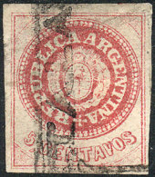 GJ.12, 5c. Without Accent, Dull Impression, Carmine-rose, With Rectangular "TALA" Cancel, Apparently Used Much... - Oblitérés