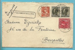 335+401+403 Op Brief Per EXPRES Met Stempel BRUGGE, Stempel SPOEDBESTELLING Enkel Nederlandse Taal !!!! - 1934-1935 Leopoldo III