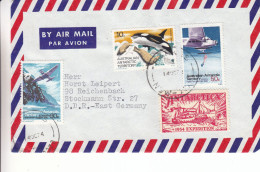 Philatélie Polaire - Australian Antarctic Territory - Lettre De 1974 - Oblit Parkes - Avec Vignette De 1954 - Orkas - - Expéditions Antarctiques