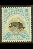 1909-23 10c Turquoise- Blue Wild Boar, SG 172, Very Fine Mint. For More Images, Please Visit... - Borneo Del Nord (...-1963)