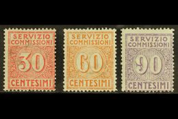 1913 Serv. Commissioni Set, Sass 1/3, Cat €100, VFM (3) For More Images, Please Visit... - Non Classificati