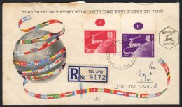 1950 UPU Pair On Registered Tel Aviv FDC To Holom. Toning. For More Images, Please Visit... - Altri & Non Classificati