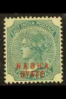 NABHA 1885-1900 4a Green Opt In Red, SG 12, Fine Mint, Fresh For More Images, Please Visit... - Altri & Non Classificati